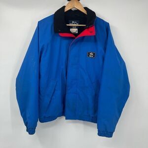 Vintage 90s Woolrich Mens Gore-Tex Fleece-Lined Windbreaker Jacket Blue Large